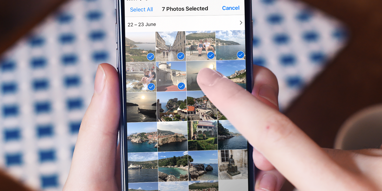 Selecting Photos Choose Multiple Images At Once IOS 11 Guide TapSmart