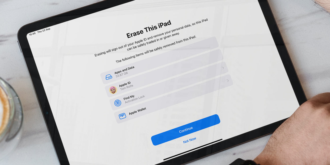 ipad air 2 erase and restore