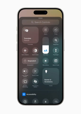 iOS 18 Control Center