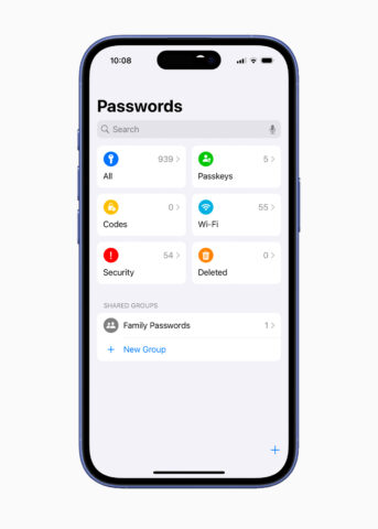 Passwords app